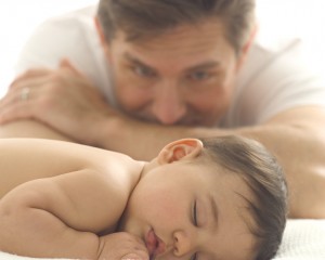 Father Watching His Infant Sleep ca. 2003